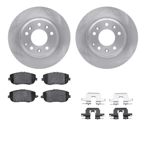 DFC GEOSPEC Coated Rotors with 5000 Brake Pads - Ceramic and Hardware 4512-99055