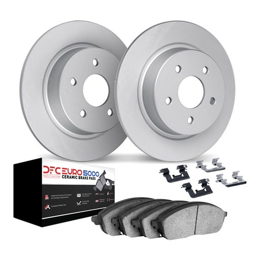 DFC Geospec Rotors with EURO 5000 Ceramic Brake Pads includes Hardware 4612-27007
