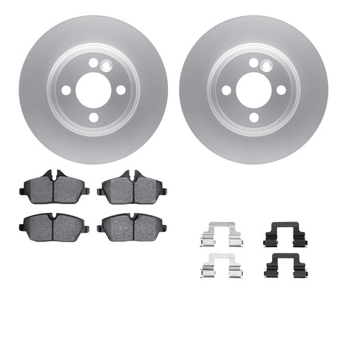 DFC Geospec Rotors with EURO 5000 Ceramic Brake Pads includes Hardware 4612-32006