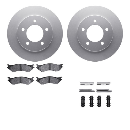 DFC GEOSPEC Coated Rotors with 5000 Brake Pads - Ceramic and Hardware 4512-99155