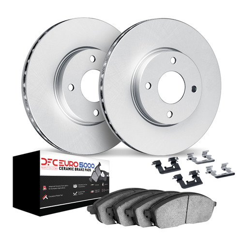 DFC Geospec Rotors with EURO 5000 Ceramic Brake Pads includes Hardware 4612-67004