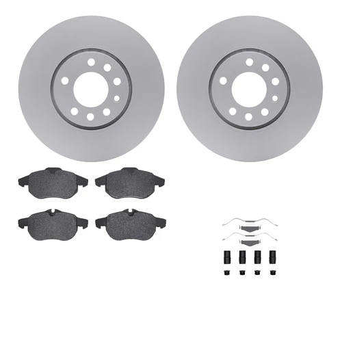 DFC Geospec Rotors with EURO 5000 Ceramic Brake Pads includes Hardware 4612-65007
