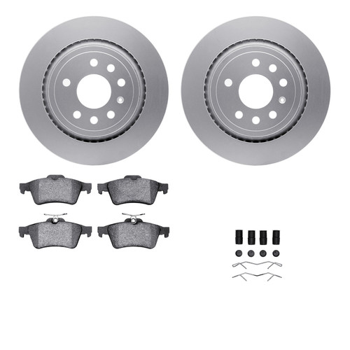 DFC Geospec Rotors with EURO 5000 Ceramic Brake Pads includes Hardware 4612-65010