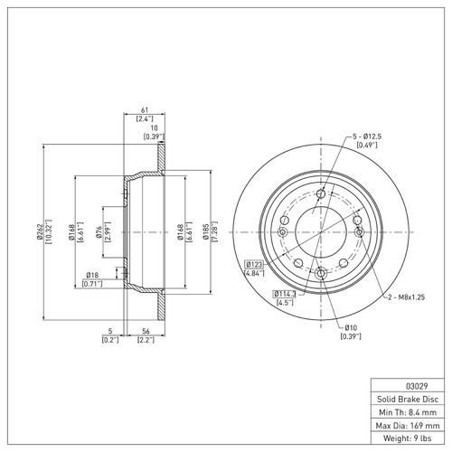 Disc Brake Rotor 600-03029