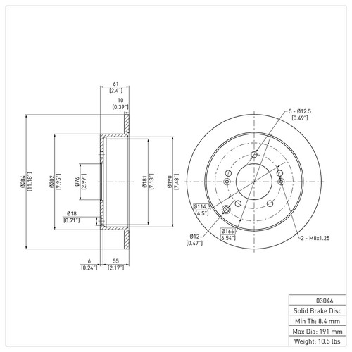 Disc Brake Rotor 600-03044
