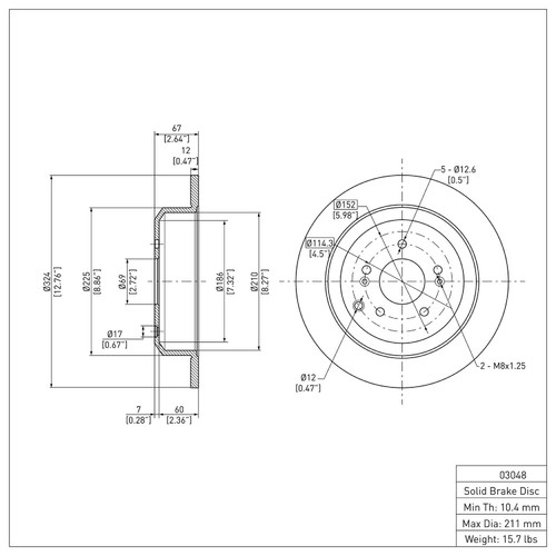 Disc Brake Rotor 600-03048