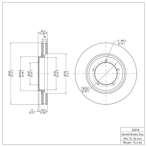 Disc Brake Rotor 600-02018