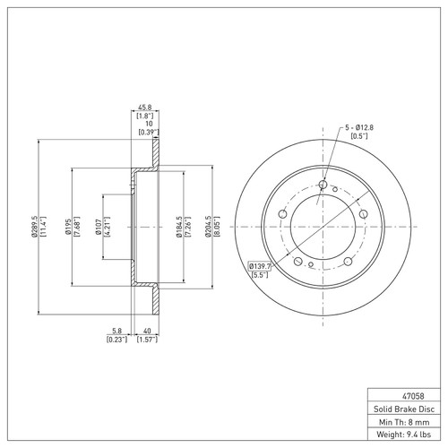 Disc Brake Rotor 600-47058