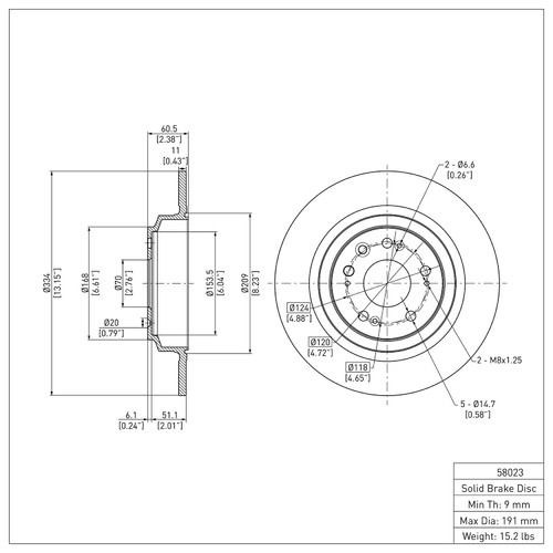 Disc Brake Rotor 600-58023