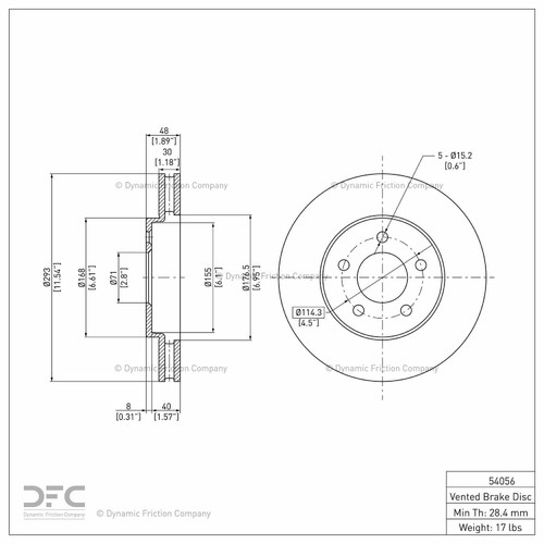 Disc Brake Rotor 600-54056