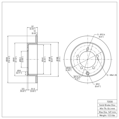 Disc Brake Rotor 600-72030