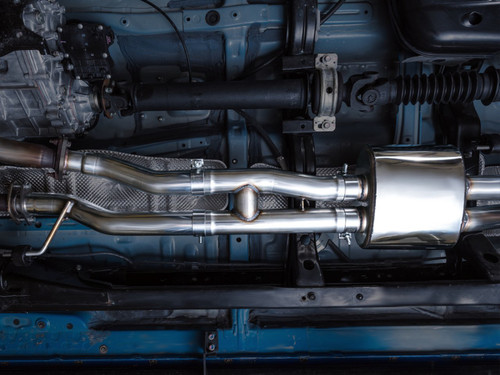 AWE Tuning AWE 0FG Exhaust with BashGuard for 3rd Gen Tacoma - Dual Chrome Silve