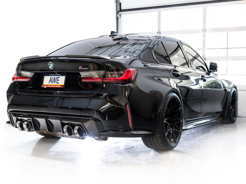 AWE Tuning AWE Track Edition Catback Exhaust for BMW G8X M3/M4 - Chrome Silver T