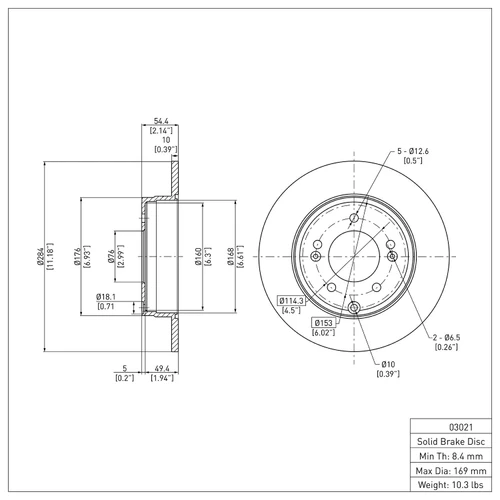 DFC GEOSPEC Coated Rotor - Blank 604-03021