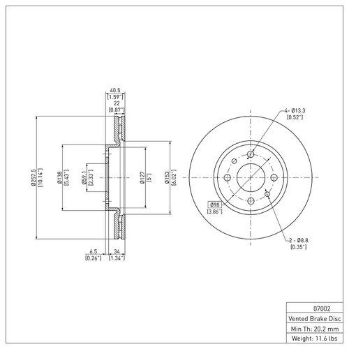 DFC GEOSPEC Coated Rotor - Blank 604-07002