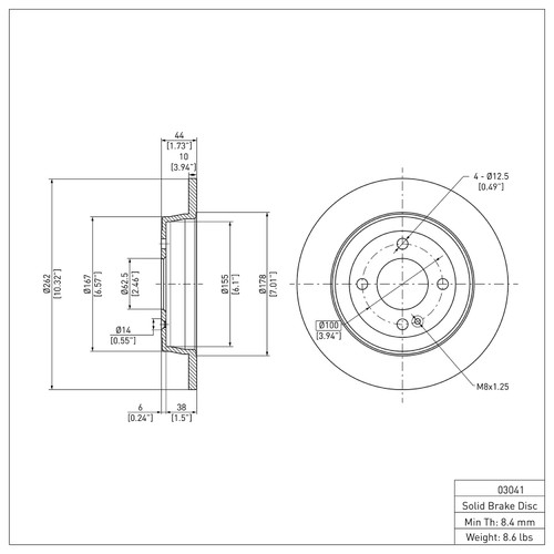 DFC GEOSPEC Coated Rotor - Blank 604-03041