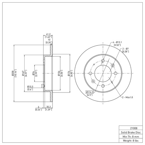 DFC GEOSPEC Coated Rotor - Blank 604-21008
