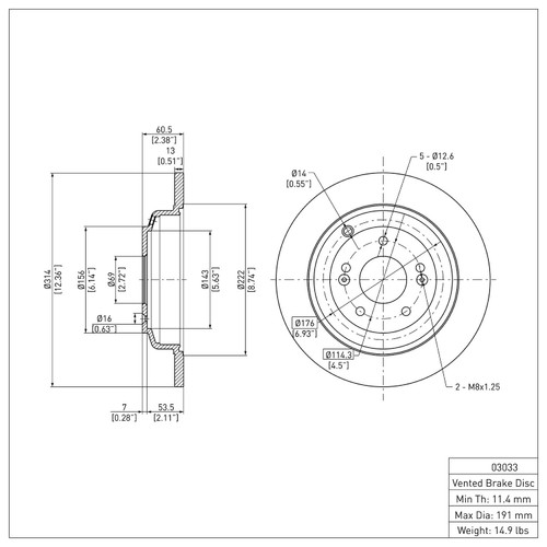 DFC GEOSPEC Coated Rotor - Blank 604-03033
