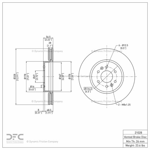 DFC GEOSPEC Coated Rotor - Blank 604-21028