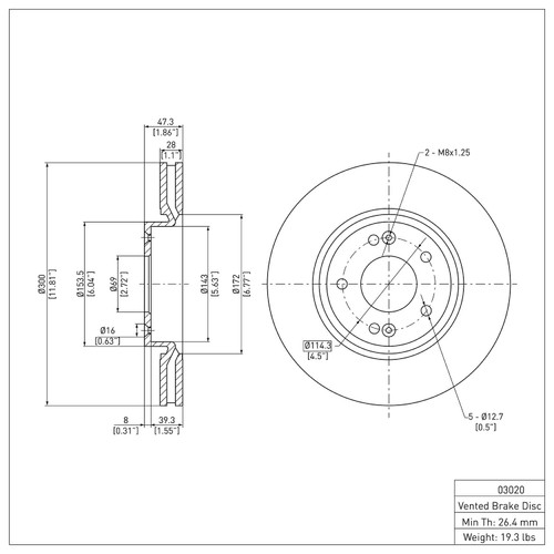 DFC GEOSPEC Coated Rotor - Blank 604-03020