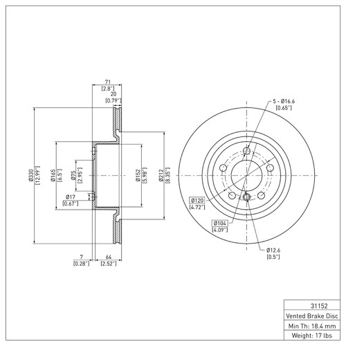 DFC GEOSPEC Coated Rotor - Blank 604-31152