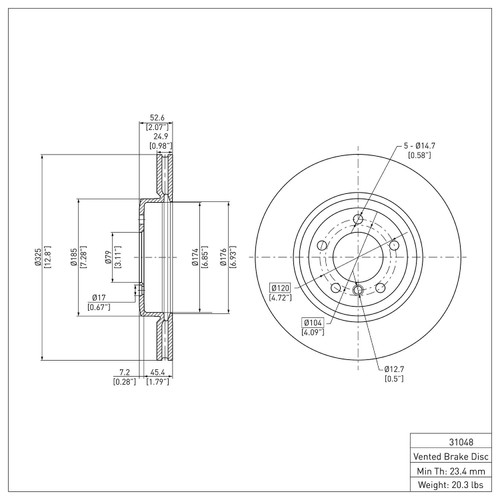 DFC GEOSPEC Coated Rotor - Blank 604-31048