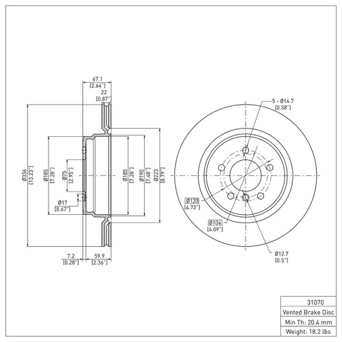 DFC GEOSPEC Coated Rotor - Blank 604-31070