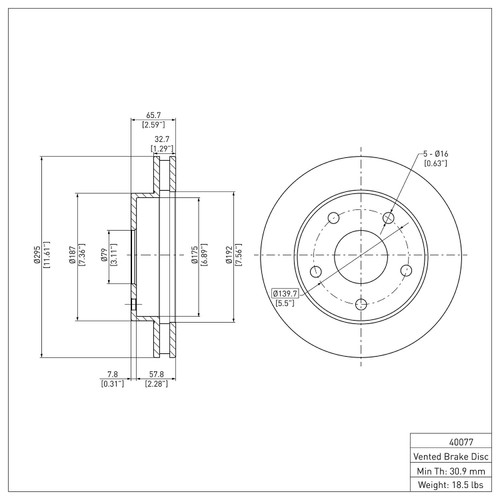 DFC GEOSPEC Coated Rotor - Blank 604-40077