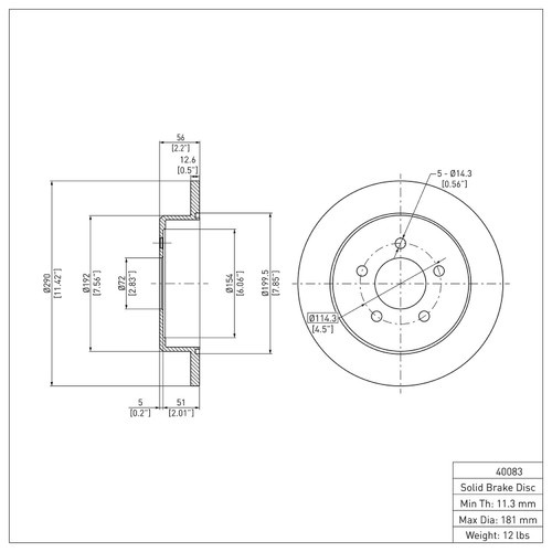 DFC GEOSPEC Coated Rotor - Blank 604-40083