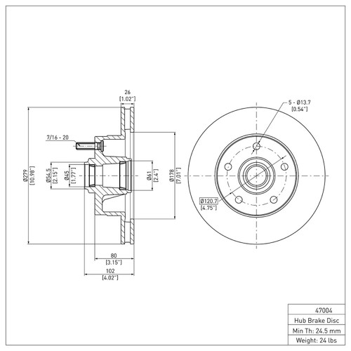 DFC GEOSPEC Coated Rotor - Blank 604-47004