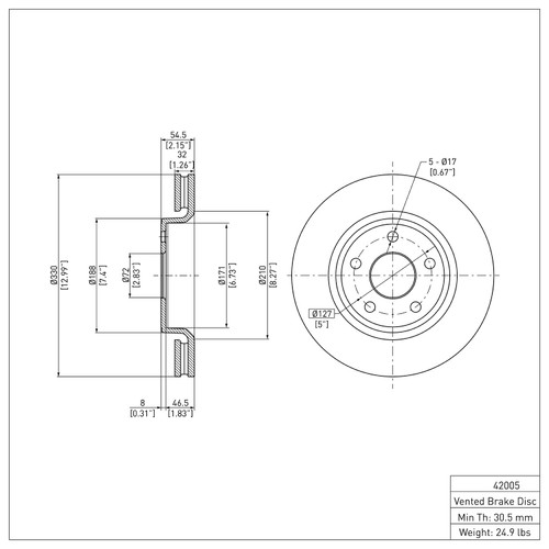 DFC GEOSPEC Coated Rotor - Blank 604-42005