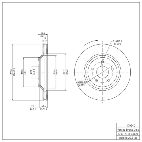DFC GEOSPEC Coated Rotor - Blank 604-47024D