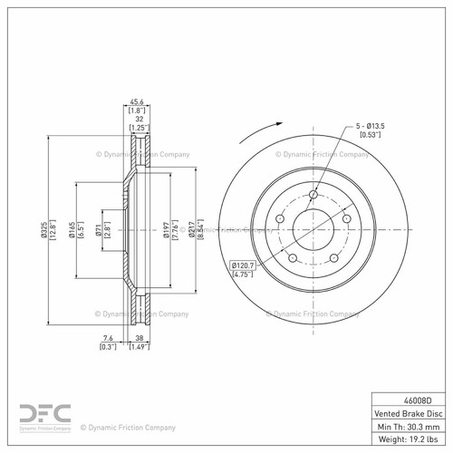 DFC GEOSPEC Coated Rotor - Blank 604-46008D