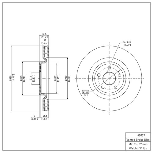 DFC GEOSPEC Coated Rotor - Blank 604-42009