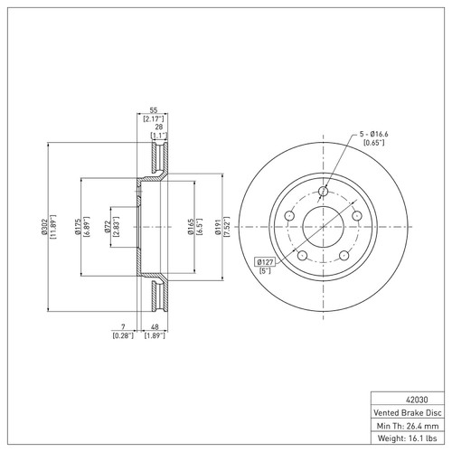 DFC GEOSPEC Coated Rotor - Blank 604-42030