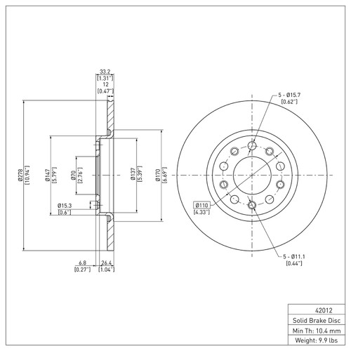 DFC GEOSPEC Coated Rotor - Blank 604-42012