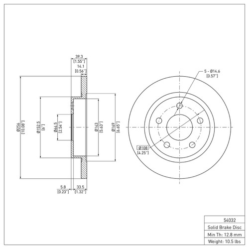 DFC GEOSPEC Coated Rotor - Blank 604-54032
