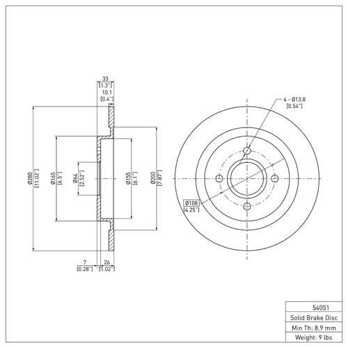 DFC GEOSPEC Coated Rotor - Blank 604-54051