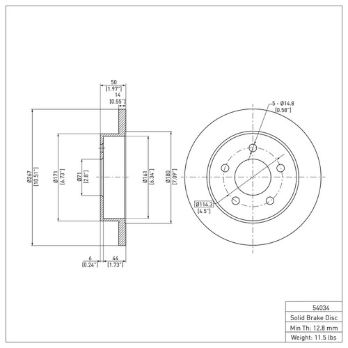 DFC GEOSPEC Coated Rotor - Blank 604-54034