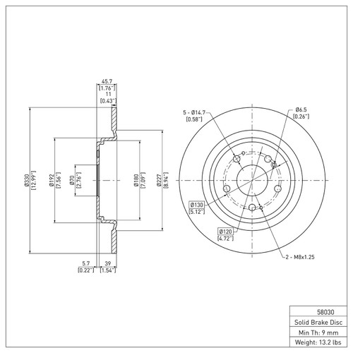 DFC GEOSPEC Coated Rotor - Blank 604-58030