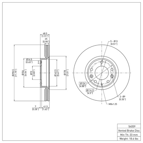 DFC GEOSPEC Coated Rotor - Blank 604-54059