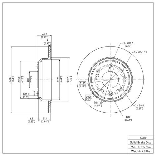 DFC GEOSPEC Coated Rotor - Blank 604-59041