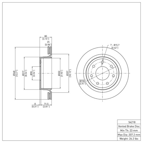 DFC GEOSPEC Coated Rotor - Blank 604-54218