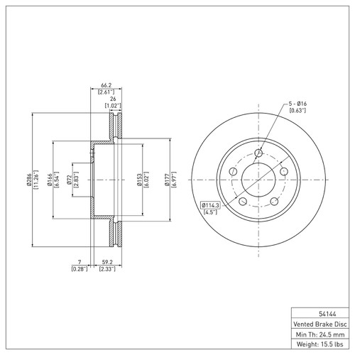 DFC GEOSPEC Coated Rotor - Blank 604-54144