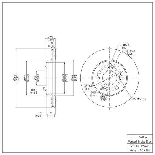 DFC GEOSPEC Coated Rotor - Blank 604-59036