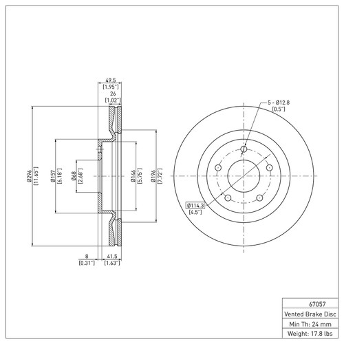 DFC GEOSPEC Coated Rotor - Blank 604-67057