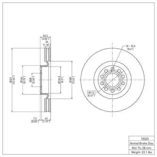 DFC GEOSPEC Coated Rotor - Blank 604-73023