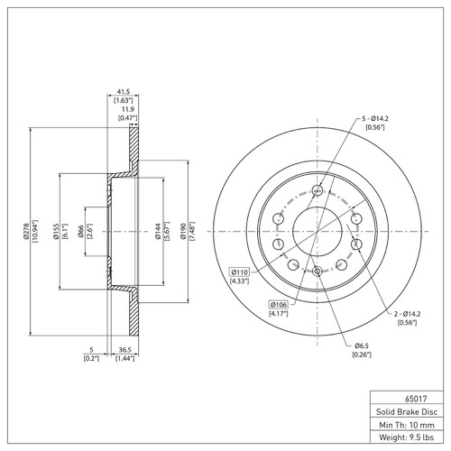 DFC GEOSPEC Coated Rotor - Blank 604-65017