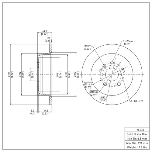 DFC GEOSPEC Coated Rotor - Blank 604-76130