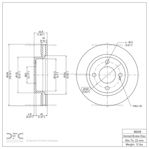 DFC GEOSPEC Coated Rotor - Blank 604-80028